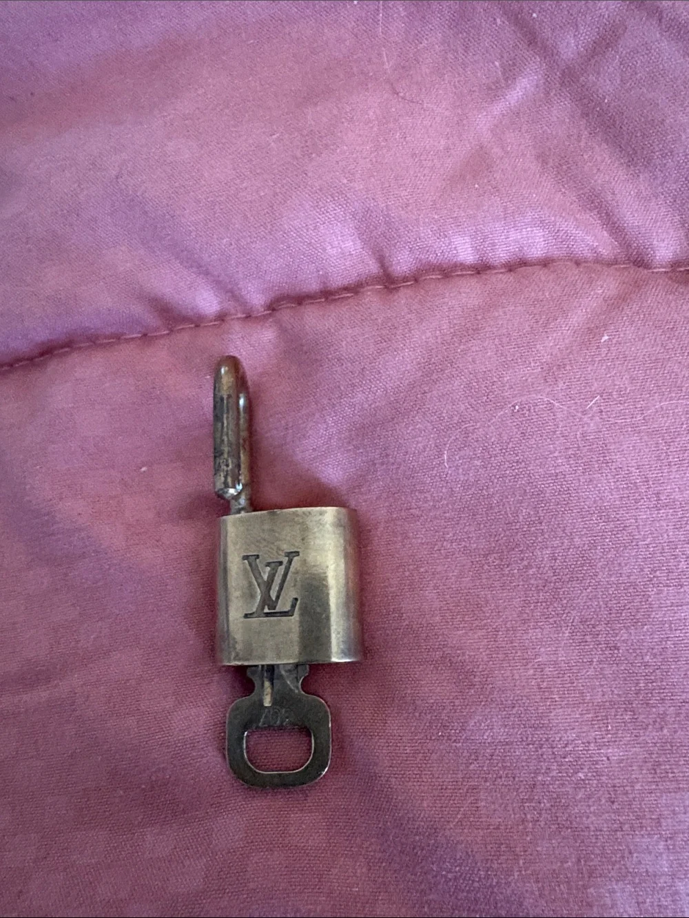 Louis Vuitton Gold Brass Padlock and Key #307